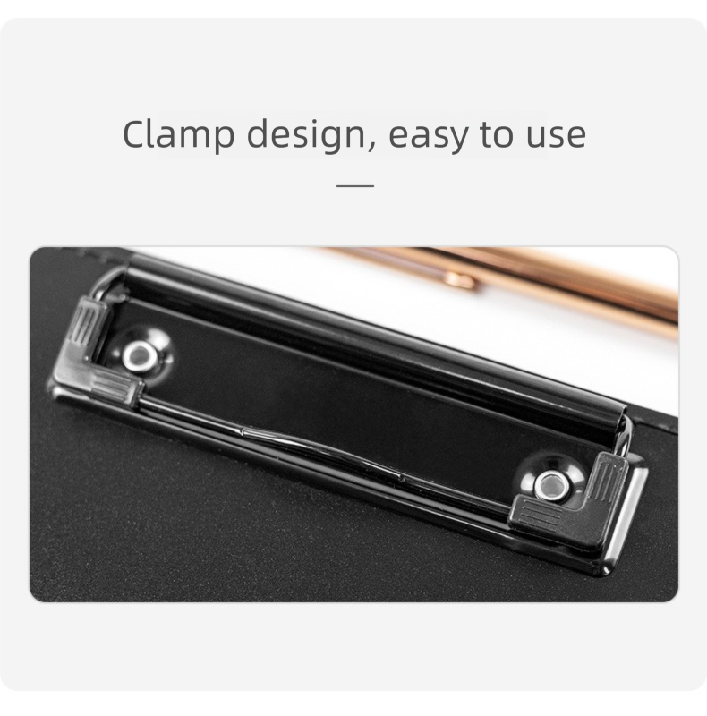 Purple Three-Fold Clipboard with Document Holder – PP Material view 2