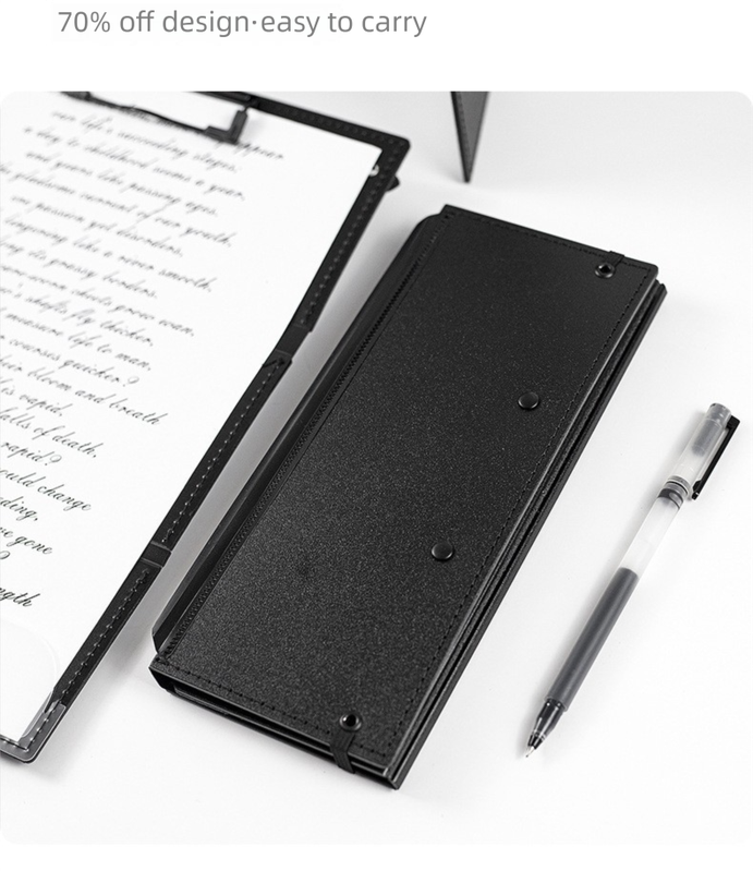 Purple Three-Fold Clipboard with Document Holder – PP Material view 3