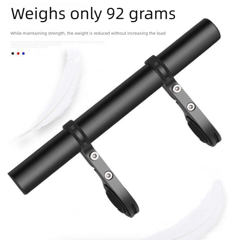 Black 30cm Aluminum Bicycle Handlebar Extension Bracket – Multi-Functional view 2