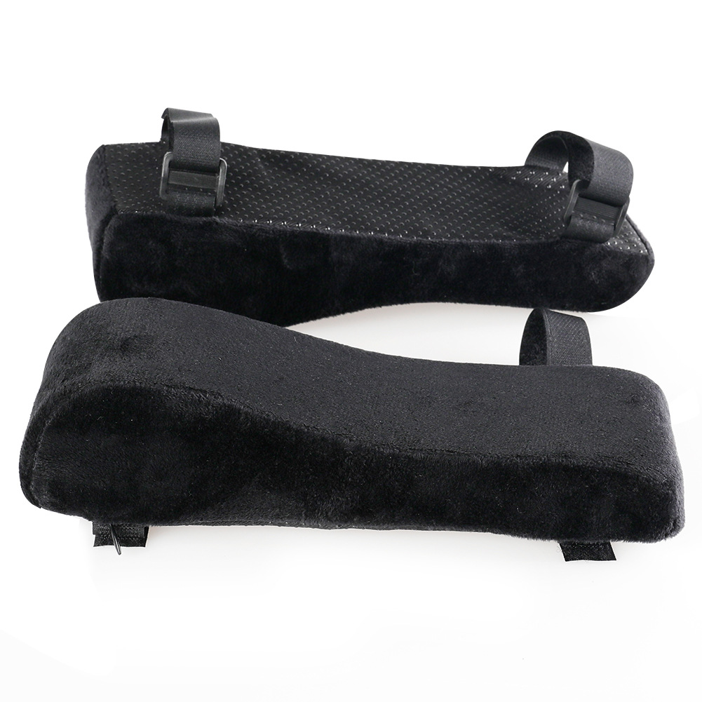 Wine red 2-Pack Chair Armrest Pad – Memory Foam Elbow Support Cushion for view 2