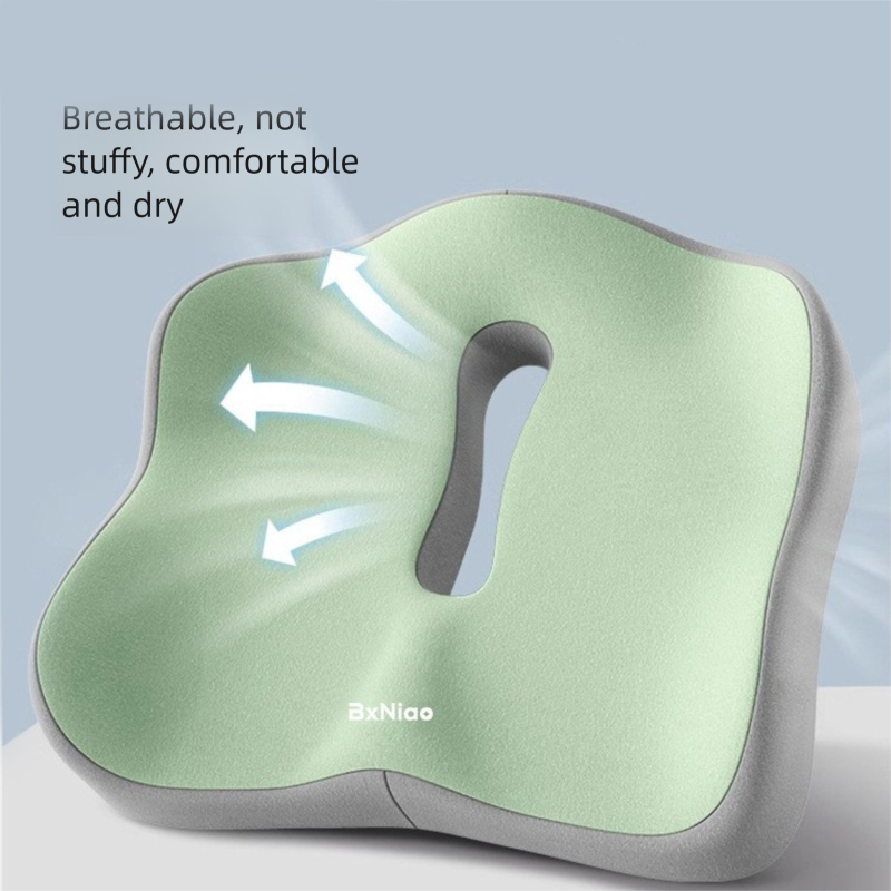 Yellow Ergonomic Memory Foam Seat Cushion – Coccyx Relief for Office view 2