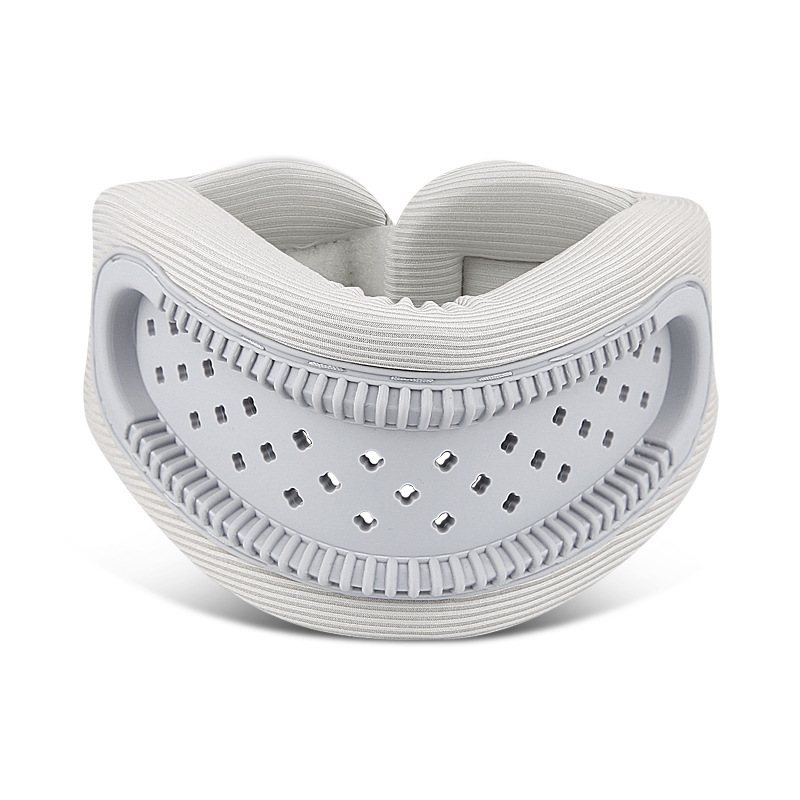 Grey Hollow Neck Support Brace – Ergonomic Cervical Collar with Breathable