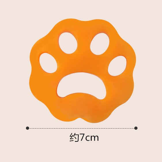 Floral orange 10-Pack Reusable Silicone Cat Paw Lint Remover for Clothes and view 6