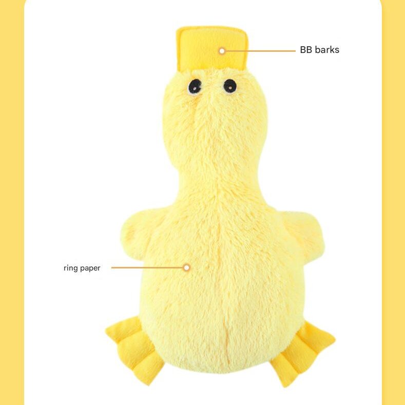 2-Pack Pink Plush Duck Dog Toy with Sound view 6