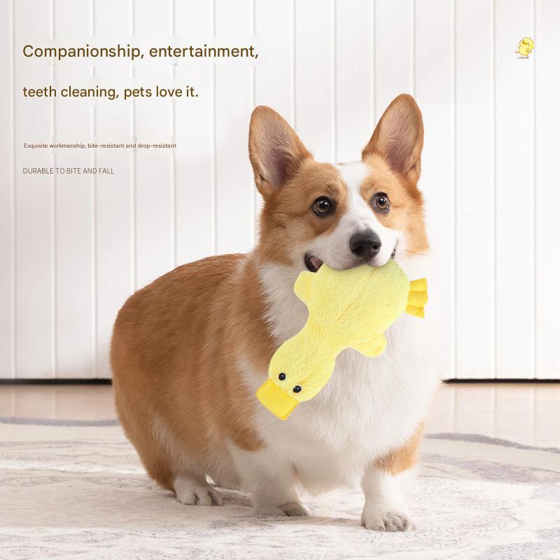 2-Pack Pink and yellow Plush Duck Dog Toy with Sound view 2