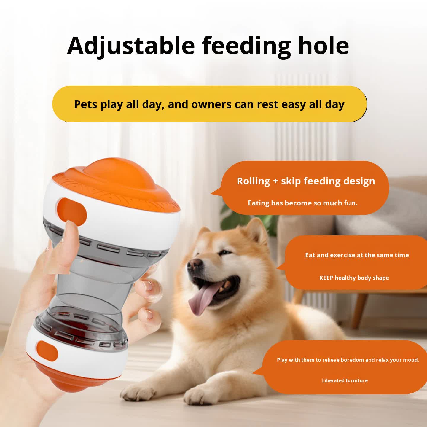 2-Pack green Interactive Feeder Toy for Dogs and Cats with Slow Feeding Design view 2