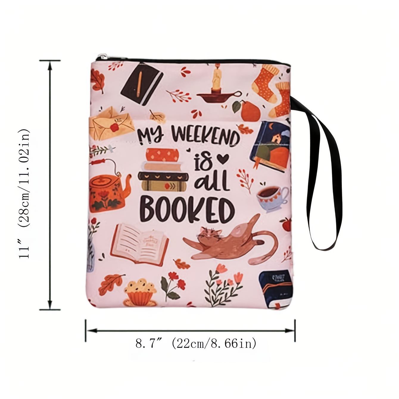 Bohemian check Zippered Book Sleeve with Printed Design – Waterproof view 6