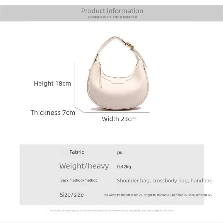 Brown Women's New Fashion Crescent Bag – Stylish Single Shoulder Crossbody view 6