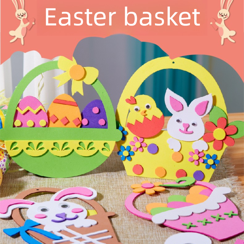 5-Pack Rose red Easter egg Easter EVA Craft Basket Kit – DIY Creative Art & view 2