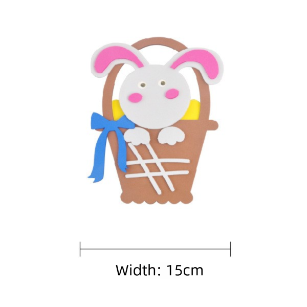 5-Pack rabbit Easter EVA Craft Basket Kit – DIY Creative Art & Craft Supplies view 7