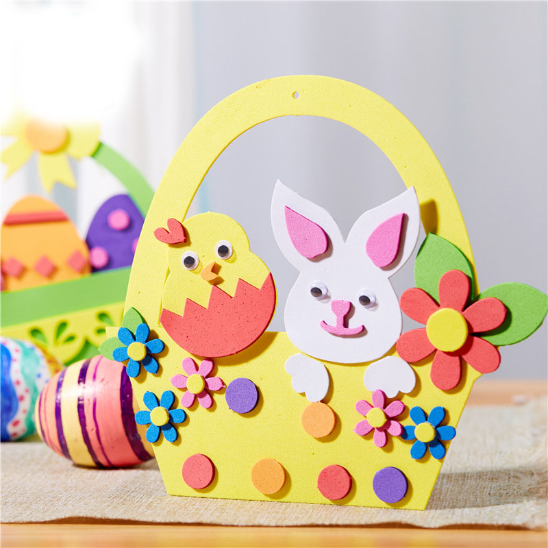 5-Pack The Chick and the Rabbit Easter EVA Craft Basket Kit – DIY Creative Art view 3