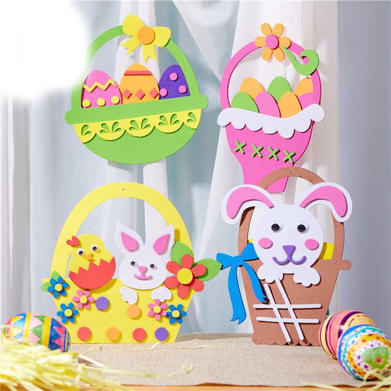 5-Pack The Chick and the Rabbit Easter EVA Craft Basket Kit – DIY Creative Art view 4