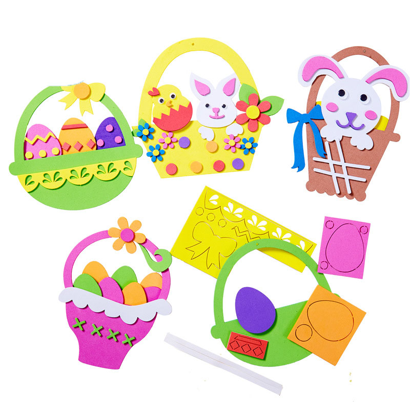 5-Pack The Chick and the Rabbit Easter EVA Craft Basket Kit – DIY Creative Art view 6