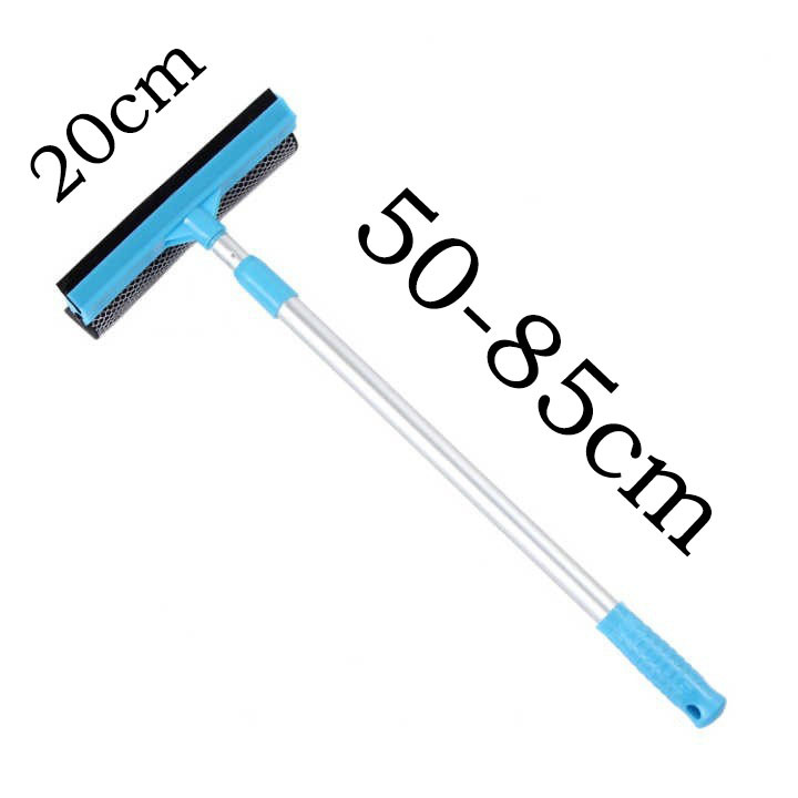 Blue Home Window Cleaner – Adjustable Aluminum Alloy Glass Scraper with
