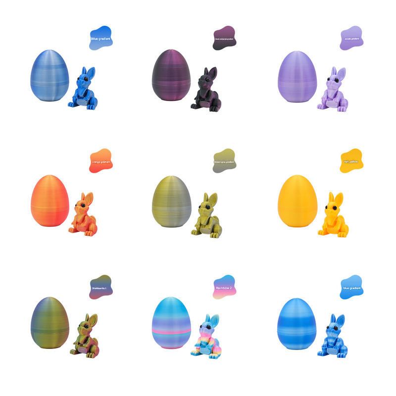 3-Piece Green gradient Easter Surprise Egg Set – Identical Interactive view 4