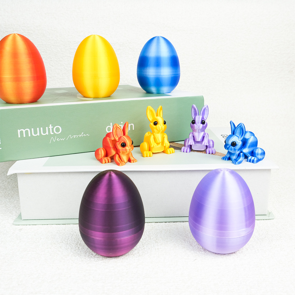 3-Piece Gradual transition to orange-yellow Easter Surprise Egg Set view 2