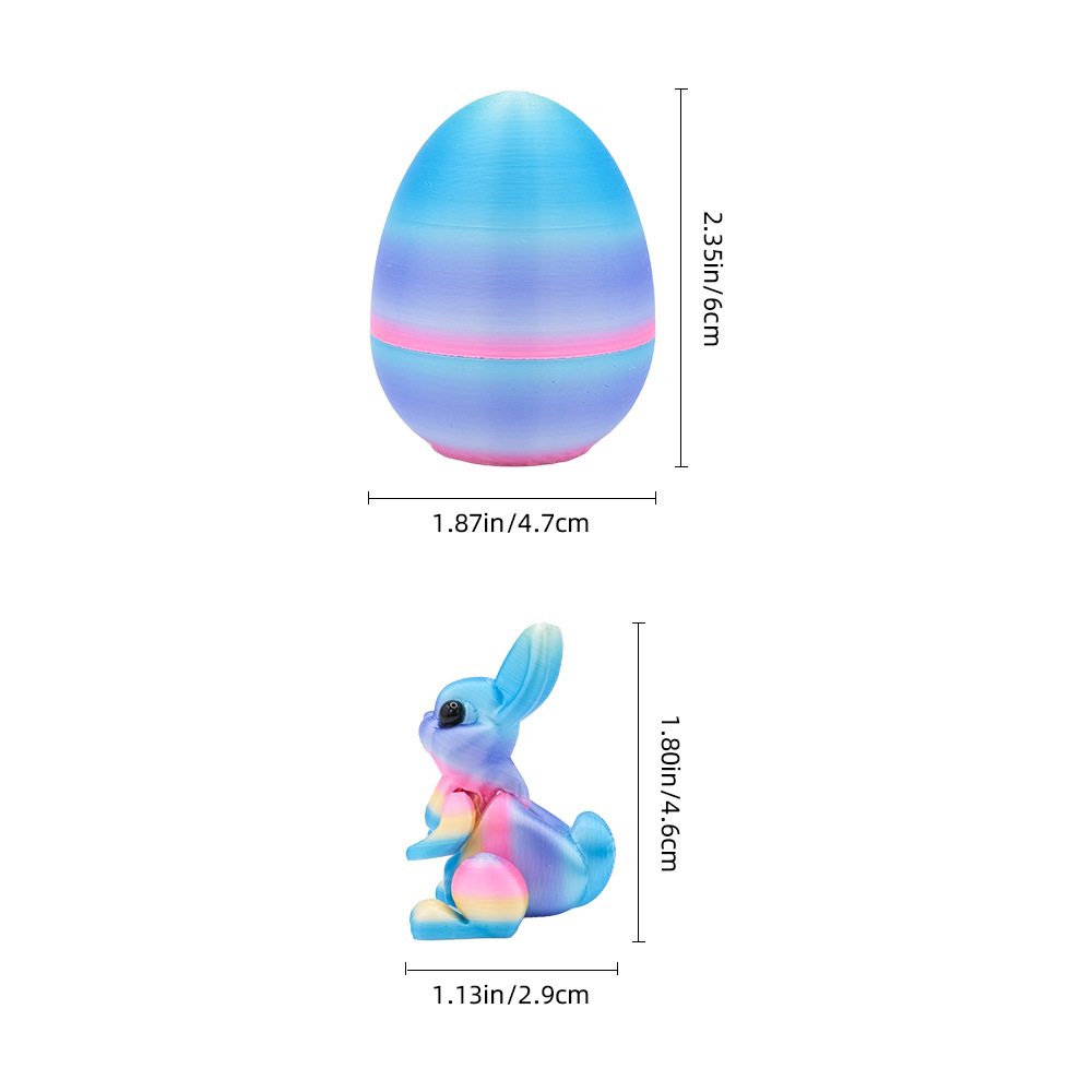 3-Piece Gradual transition to orange-yellow Easter Surprise Egg Set view 5