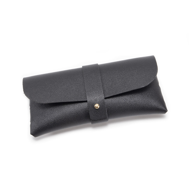 30-Piece Black Chic & Sleek PU Leather Soft Eyeglass Case - Protective Pouch