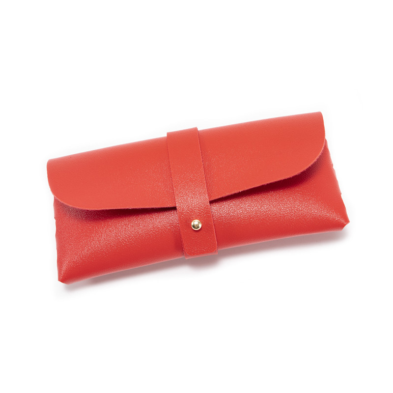 30-Piece Red Chic & Sleek PU Leather Soft Eyeglass Case - Protective Pouch for