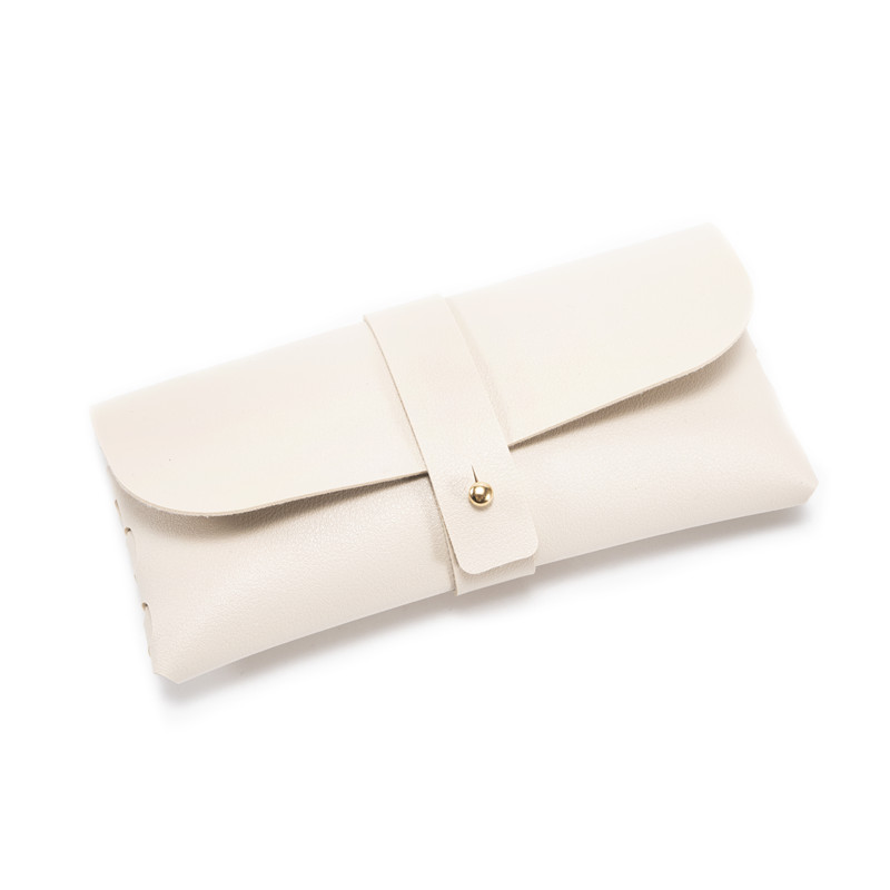 30-Piece beige Chic & Sleek PU Leather Soft Eyeglass Case - Protective Pouch