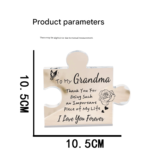 Interlocking Puzzle-Shaped Desktop Decor – 10.5cm Square Display Piece for view 5