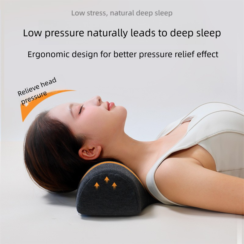 Light gray Cervical Support Pillow – Memory Foam Core with Ergonomic Design view 2