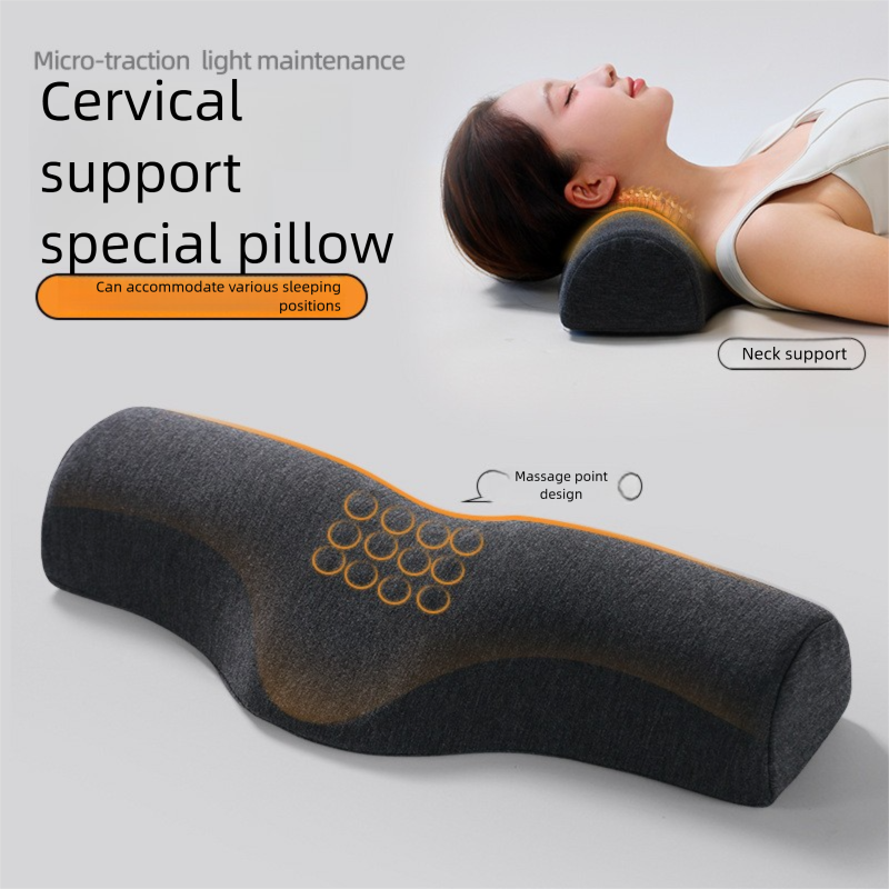 Green Cervical Support Pillow – Memory Foam Core with Ergonomic Design for view 4