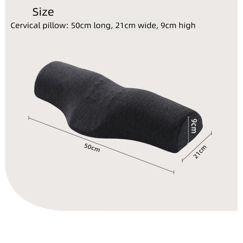 Orange Cervical Support Pillow – Memory Foam Core with Ergonomic Design for view 6