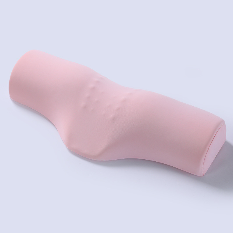 Pink Cervical Support Pillow – Memory Foam Core with Ergonomic Design for Neck