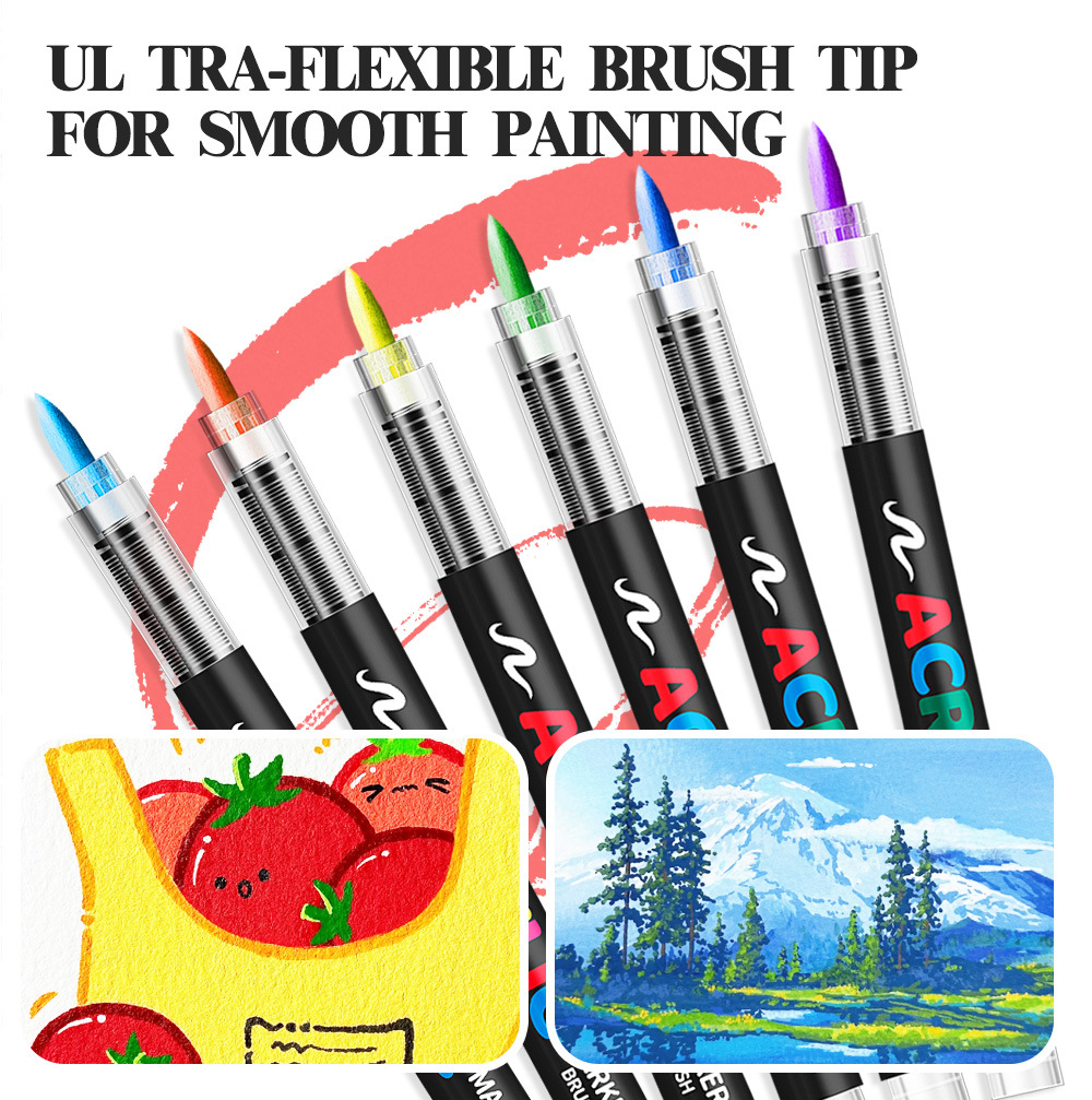 Acrylic Brush Marker – 12-Pack view 2