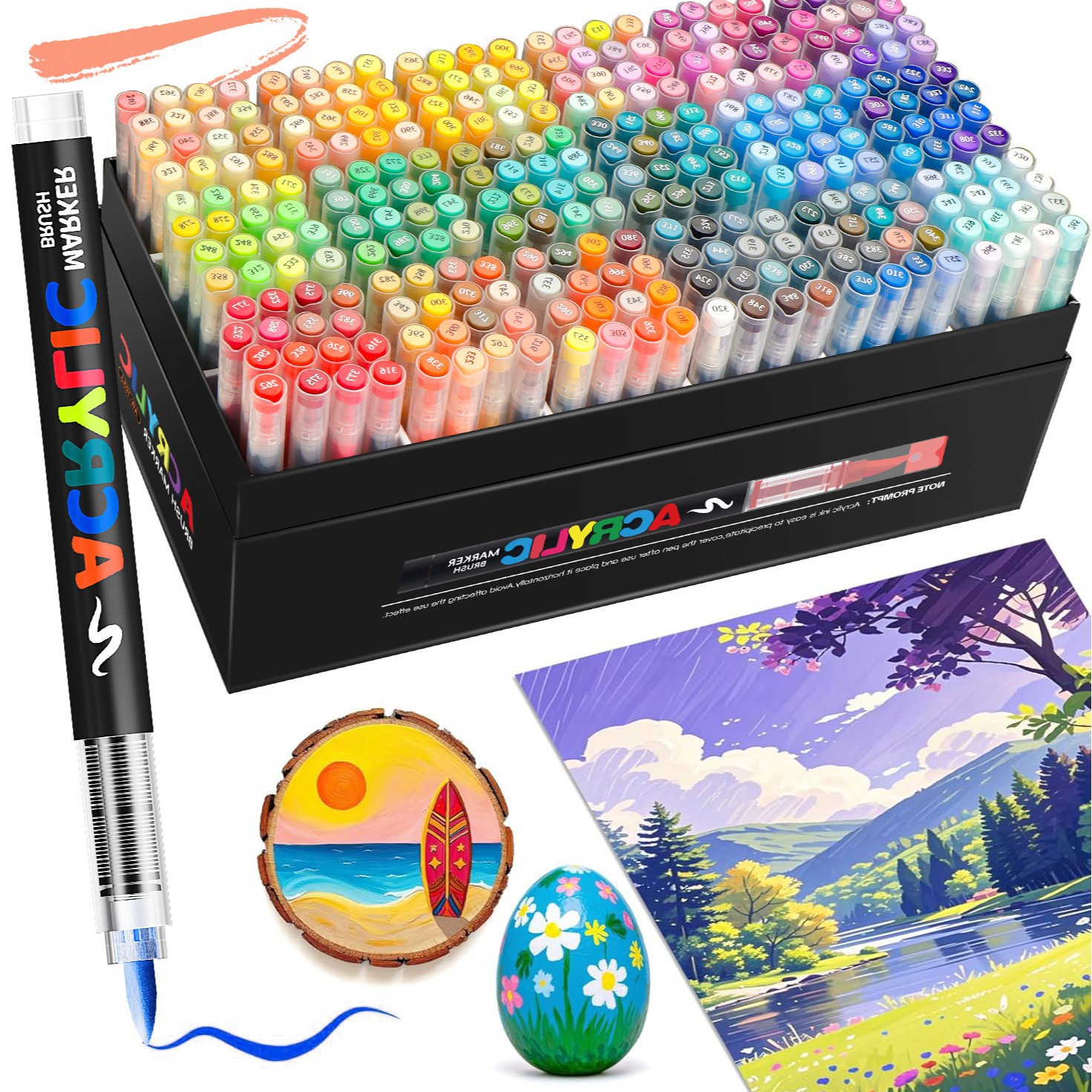 Acrylic Brush Marker – 12-Pack view 3