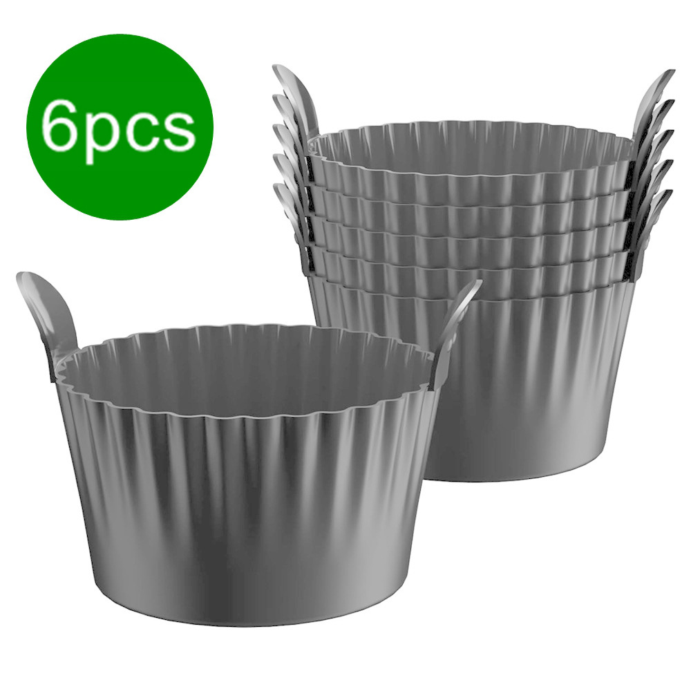 Grey Silicone Egg Poaching Mold – 6-Pack
