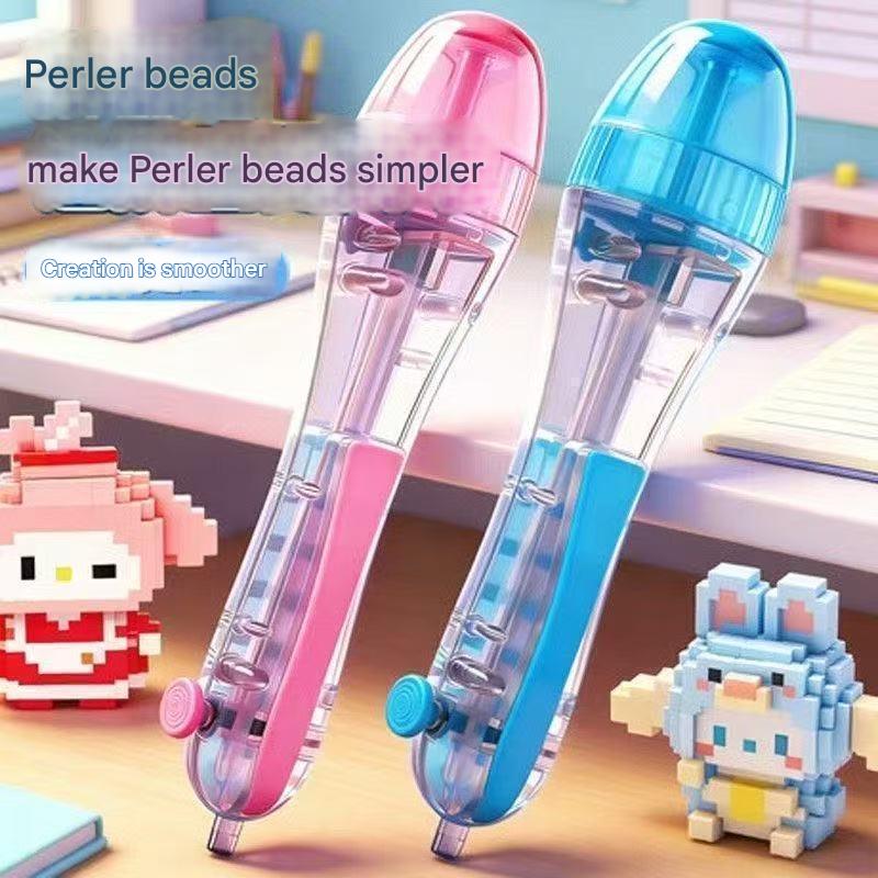 Pink and blue 2-piece set Press-Release Bead Pen for 2.6mm Pixel Art – DIY view 2