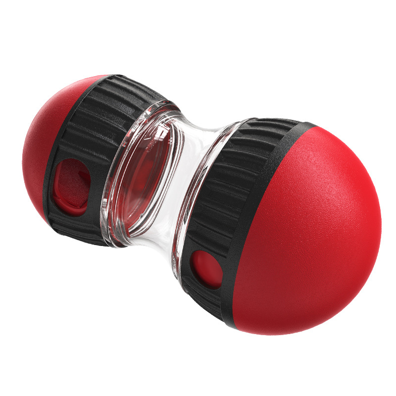 2-Pack Red Small Slow Feeder Dog Toy – Rolling Treat Dispenser Balls for
