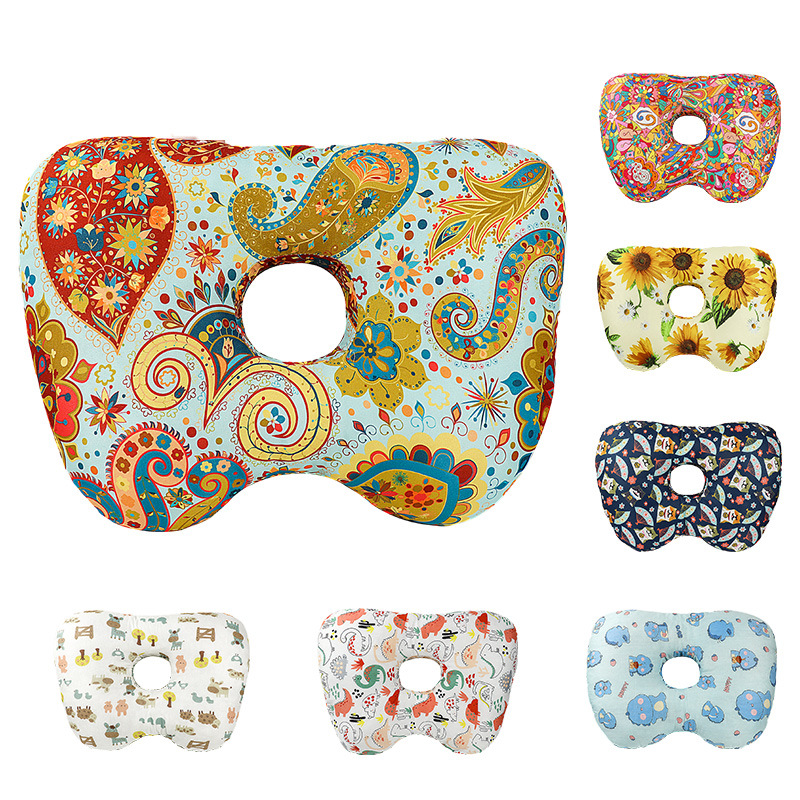 Cashew blossoms Hollow Ear Support Pillow – Adjustable Side Sleep Neck Cushion