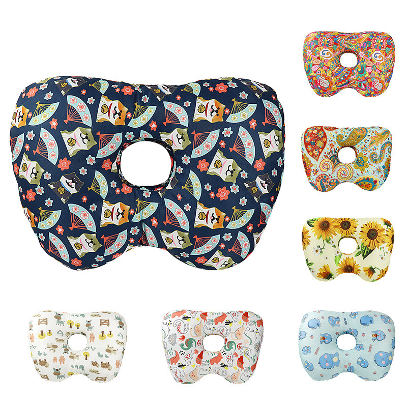Fan Hollow Ear Support Pillow – Adjustable Side Sleep Neck Cushion with PP