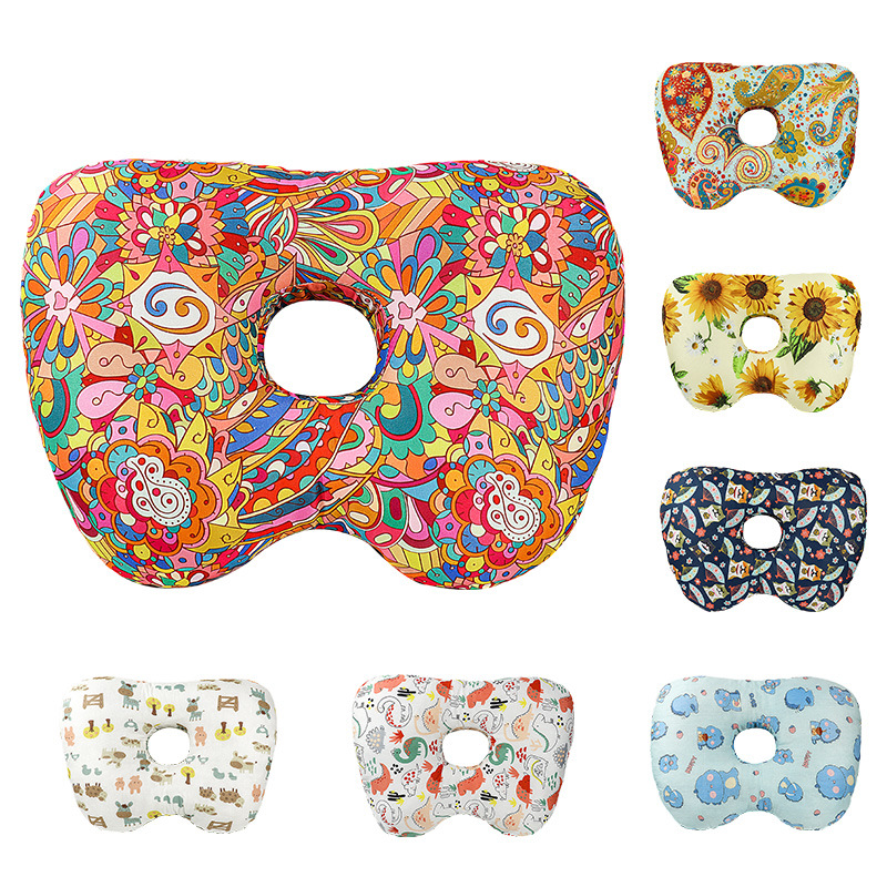 Rainbow Flower Hollow Ear Support Pillow – Adjustable Side Sleep Neck Cushion