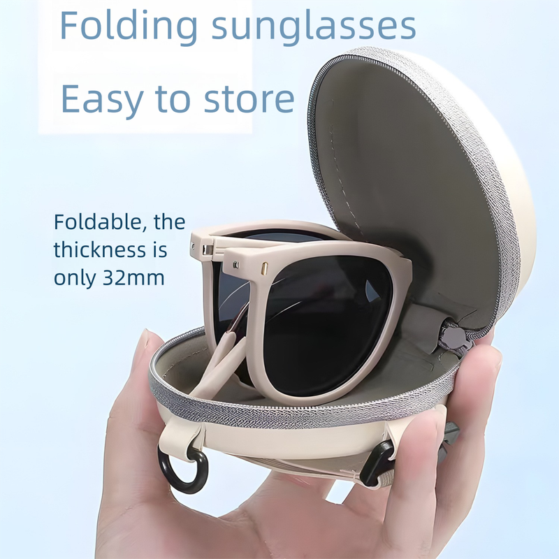 Agate Brown Foldable UV400 Sunglasses for Men and Women – Lightweight Driving view 6