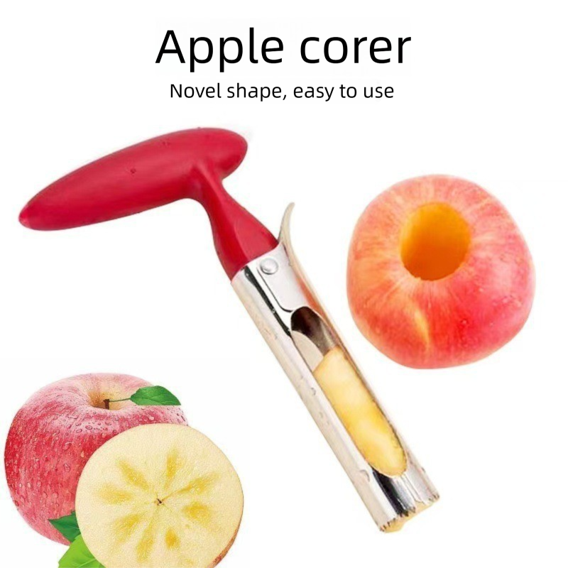 Green Set of 2 Stainless Steel Apple Corers – Heavy-Duty Fruit Core Remover view 2