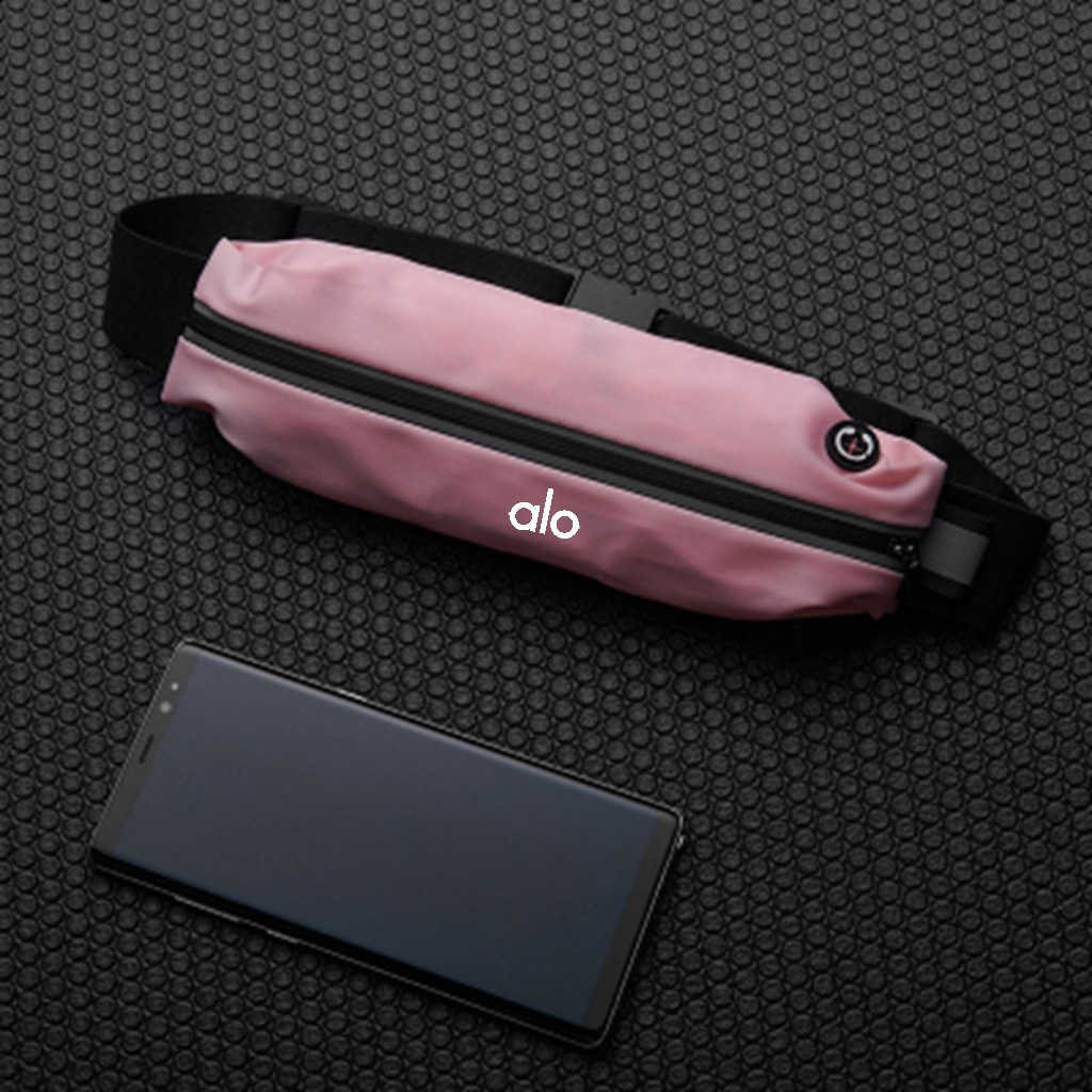 Pink Ultra Thin Waist Pack for Phone Up to 6.5 Inch Lightweight Sport Belt Bag