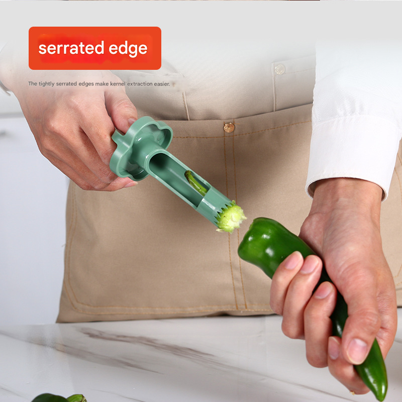 2-Pack ABS Vegetable Core Remover – White & Green view 7