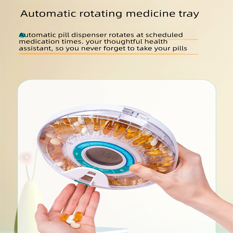 Automatic Rotating Pill Dispenser with Timer Alarm – Multi-Compartment view 6
