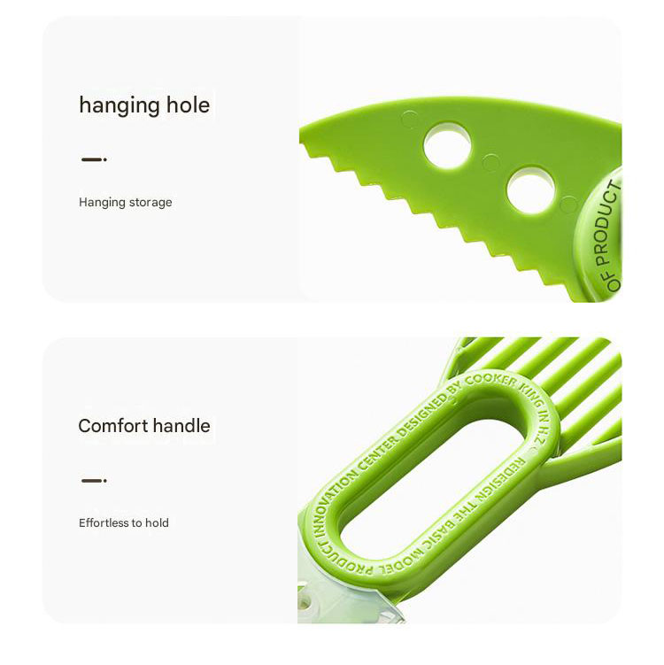 5-Pack Green Multi-Function Fruit Cutter Set – Precision Avocado Slicer with view 4