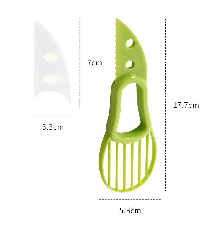5-Pack Green Multi-Function Fruit Cutter Set – Precision Avocado Slicer with view 6