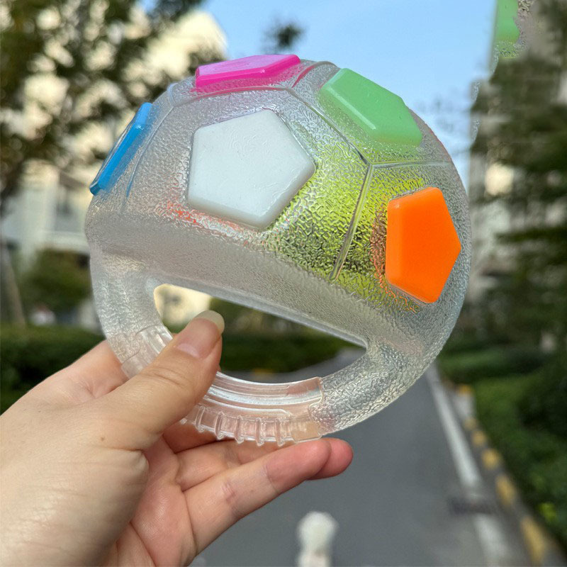 Transparent White Toy: Handheld Bouncing Ball with Sound – TPR Material