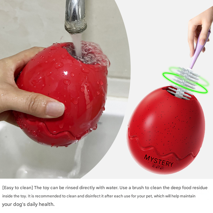 Yellow Mysterious Egg Slow-Feeder Treat Dispenser for Dogs – Food-Grade TPR view 6