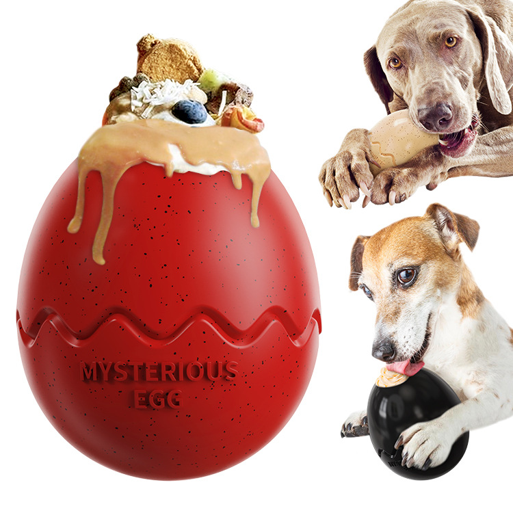 Pink Mysterious Egg Slow-Feeder Treat Dispenser for Dogs – Food-Grade TPR view 2