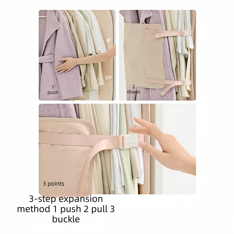 Apricot color Foldable Hanging Compression Board for Wardrobe Organization view 5