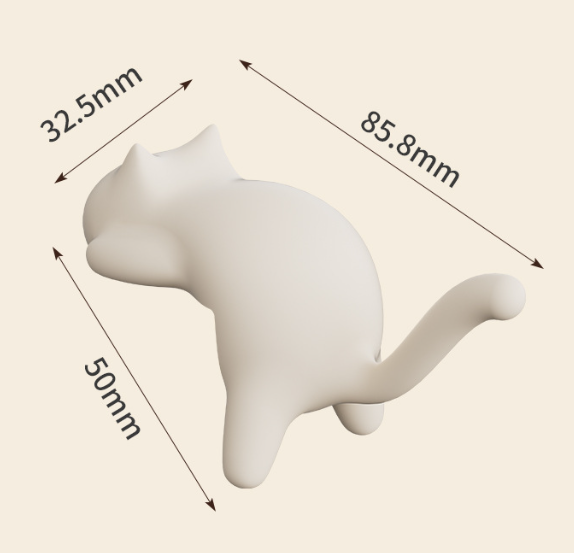 4-Pack Cat-Shaped Desk Hooks - No-Drill Adhesive Mount view 7