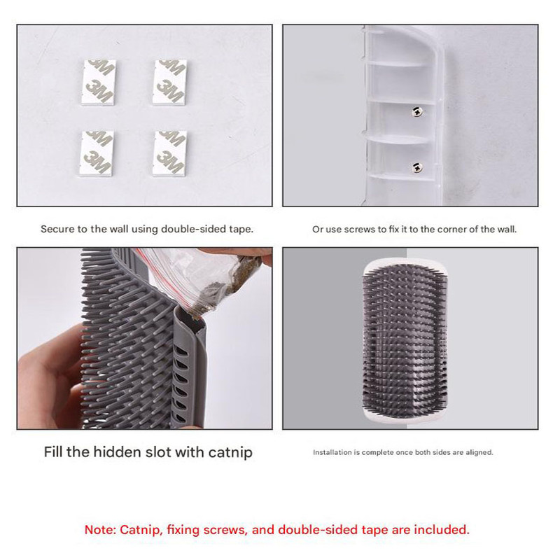 Grey Cat Corner Grooming Brush Set view 6